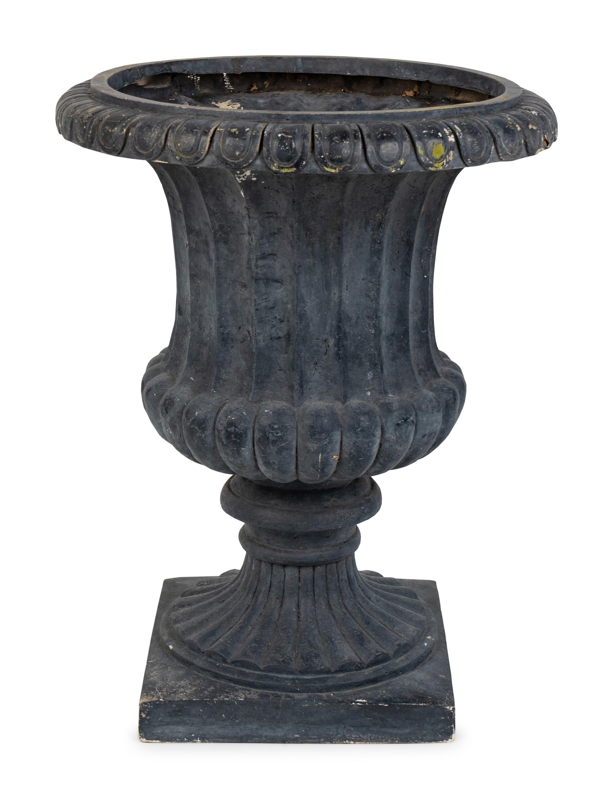 A Black Composite Campana-Form Urn