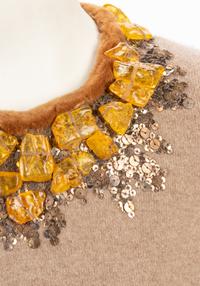 Five Oscar de la Renta Embellished Neckline Sweaters, ca.2009