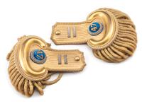 [MILITARIA]. Model 1851 epaulettes and original case identified to Captain John C.E. Hinrichs, Co. E, 47th New York regiment, New York National Guard.