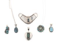 Navajo Silver and Turquoise Pendants