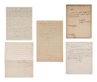 [ENGLISH & CONTINENTAL MANUSCRIPTS]. A group of 15 letters from various French and associated political figures, ca. 19th century, including:
