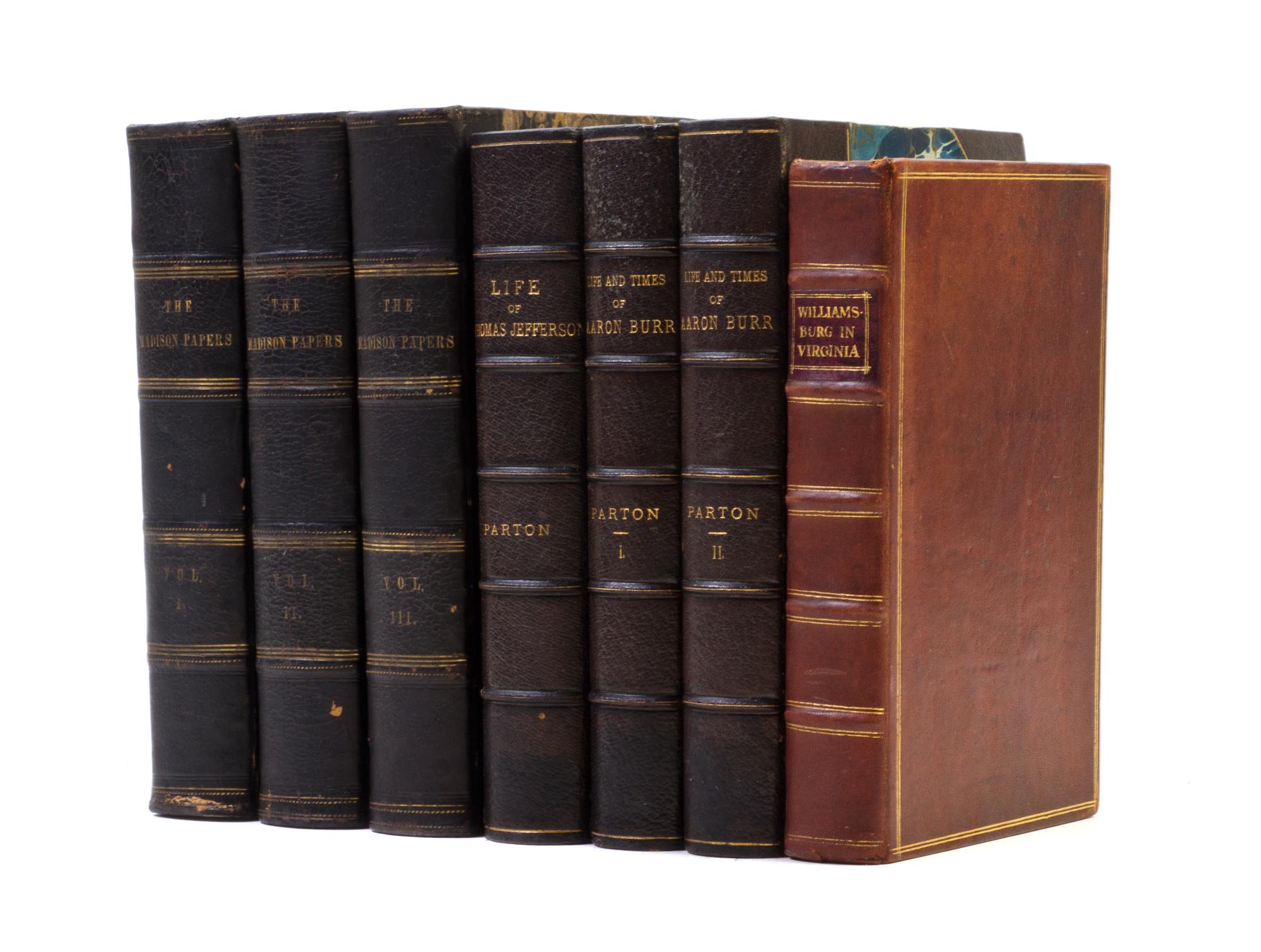 (MADISON, JAMES) The Papers. NY, 1844. 3 vols. With 5 others.