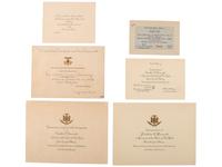 [ROOSEVELT, Franklin Delano (1882-1945)]. A group of invitations, tickets, and programs for FDR's inauguration as New York governor, comprising: