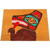 Carved and Painted Northwest Coast Panel, PLUS