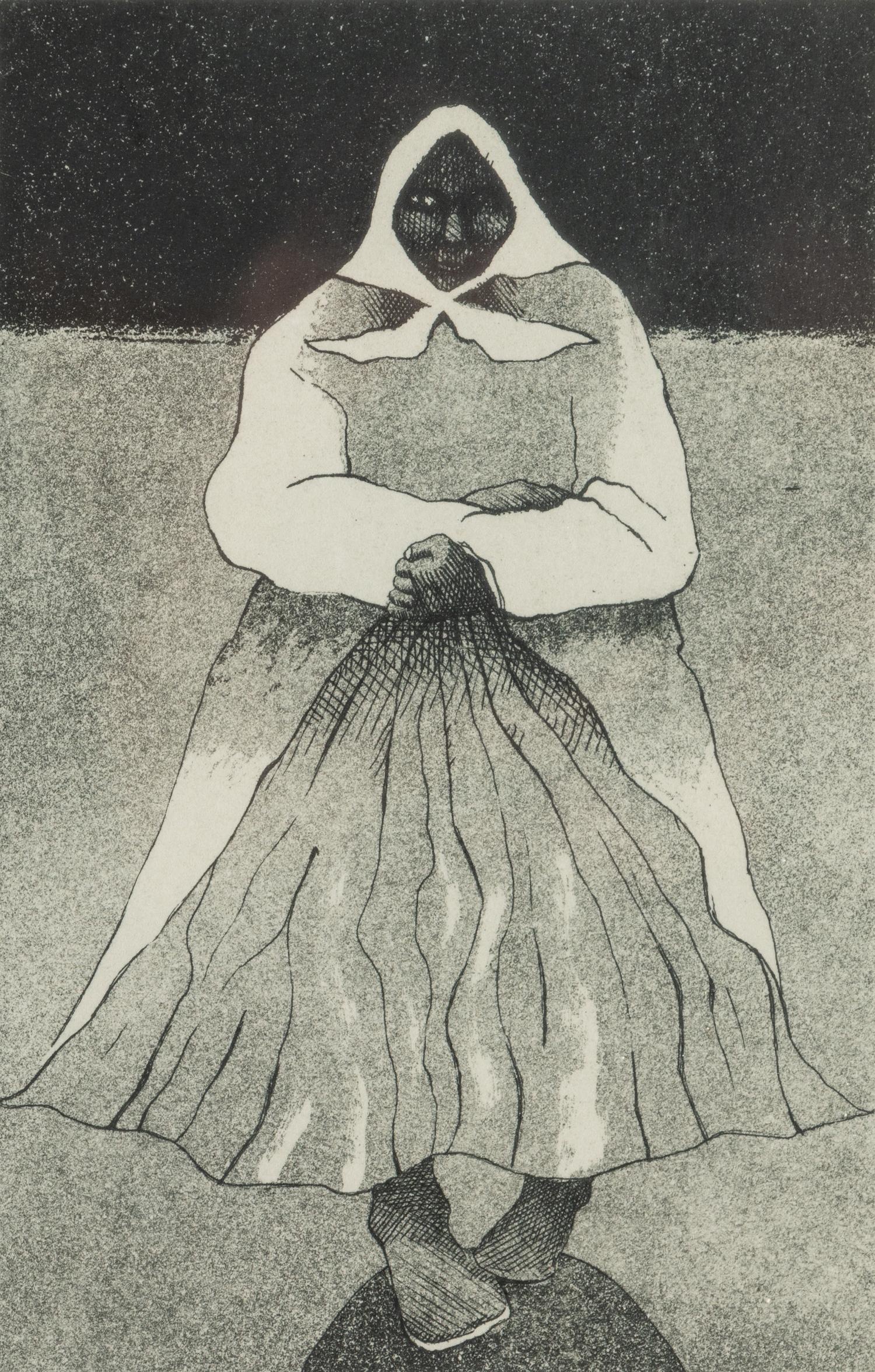 Two Works: Indian with Feather, Printer's Proof and Grandmother, edition I/X, 1977
