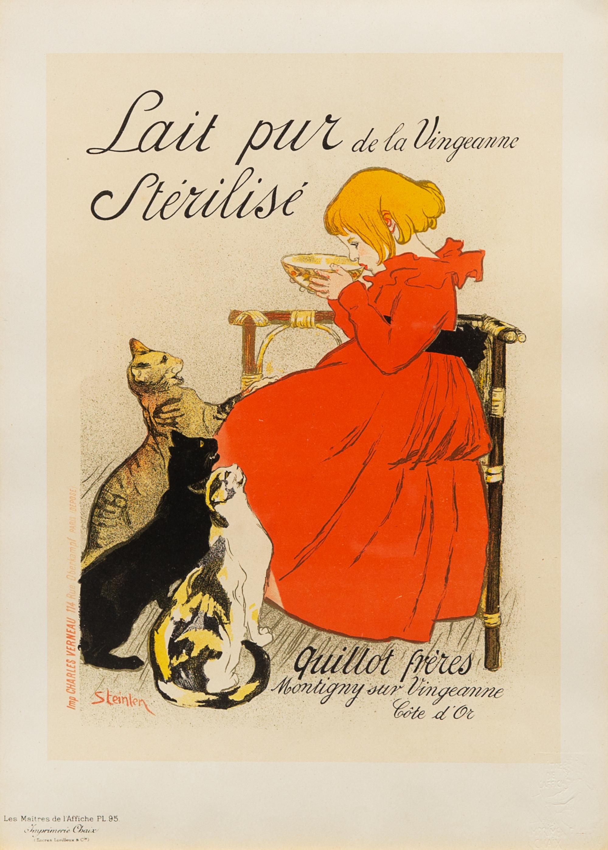 Théophile Alexandre Steinlen, (French/Swiss, 1859-1923), Lait Pur de la Vingeanne Stérilisé, 1894-95