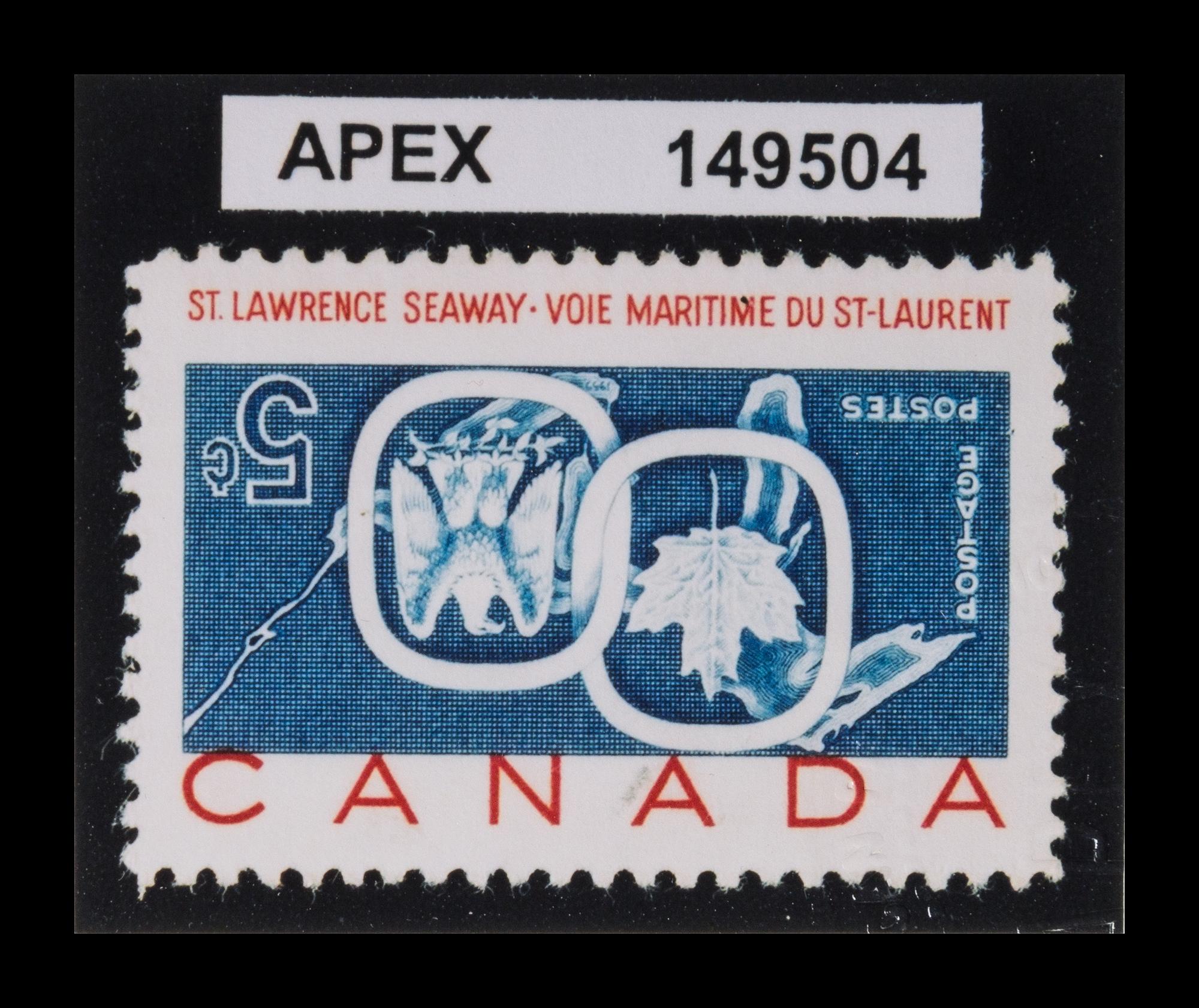 A Canada 1959 5-Cent St. Lawrence Seaway Center Invert — 387a