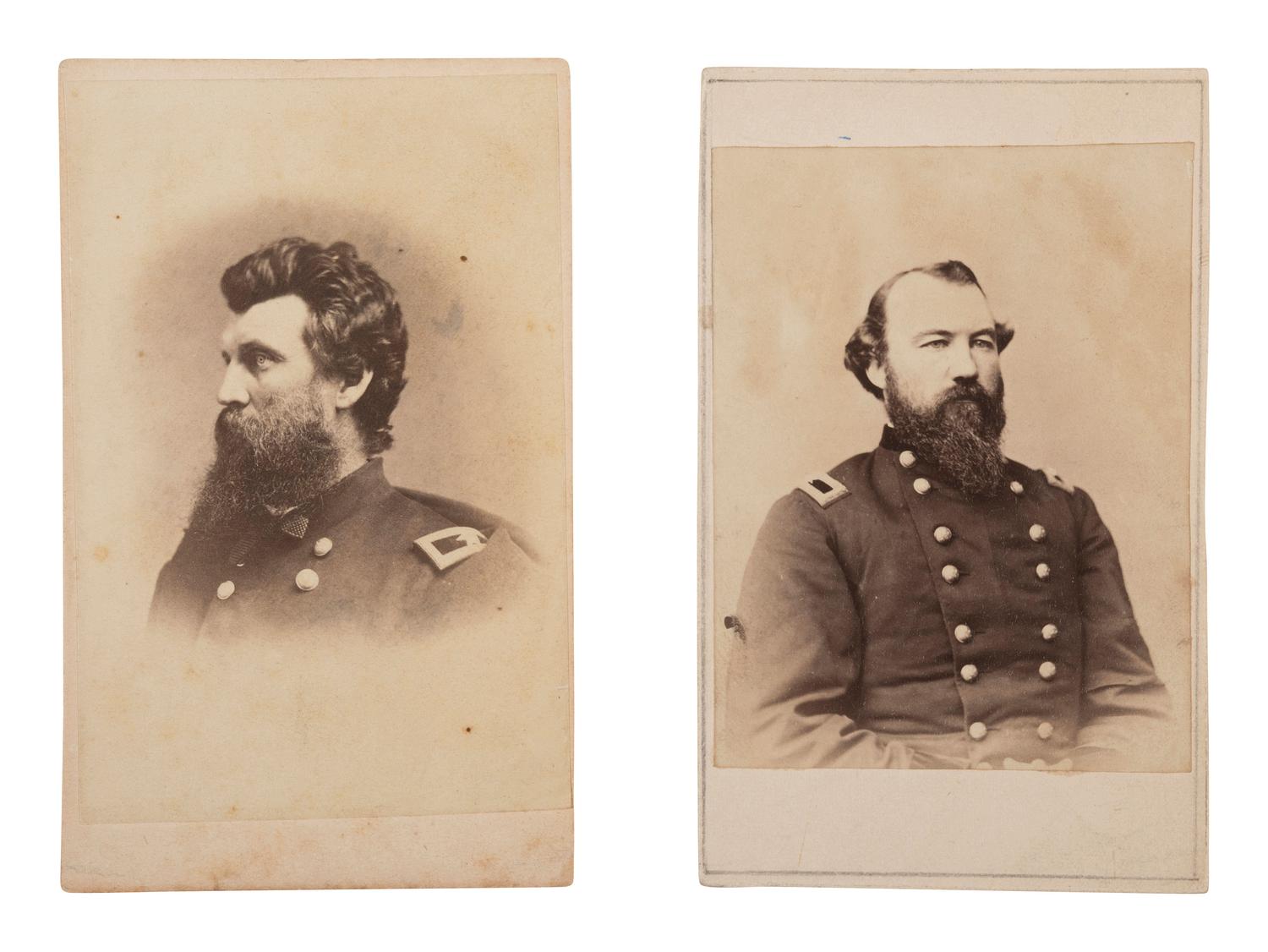 [CIVIL WAR - GETTYSBURG]. A group of 2 CDVs, incl. John Irvin Gregg and John B. McIntosh.