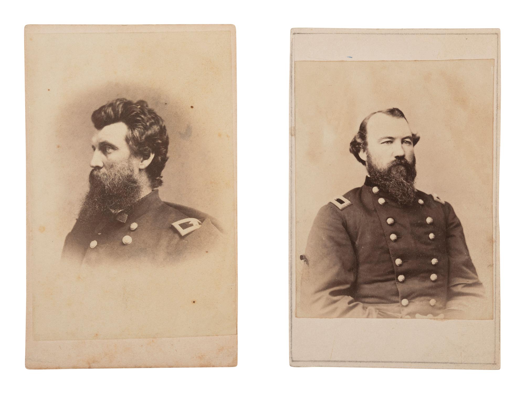 [CIVIL WAR - GETTYSBURG]. A group of 2 CDVs, incl. John Irvin Gregg and John B. McIntosh.