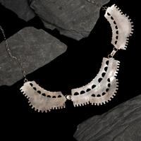 Larry Moses Begay (Diné, 20th century) — Silver and Petit Point Coral Necklace