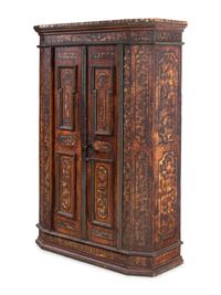 A German or Northern European Painted Schrank