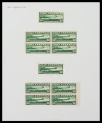 A Collection of United States 1930 Graf Zeppelin Airmail Stamps