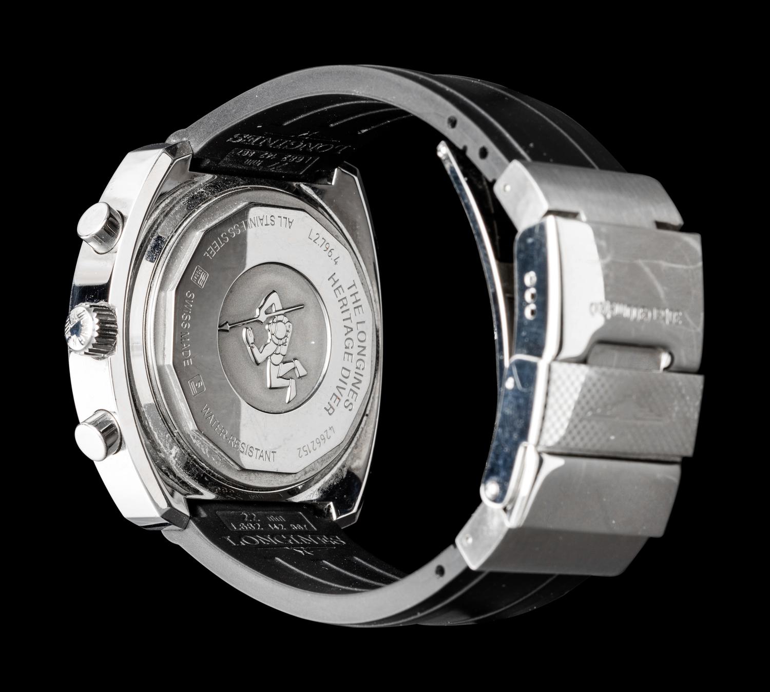 LONGINES, REF. L2.796.4 STAINLESS STEEL 'HERITAGE DIVER' CHRONOGRAPH WATCH