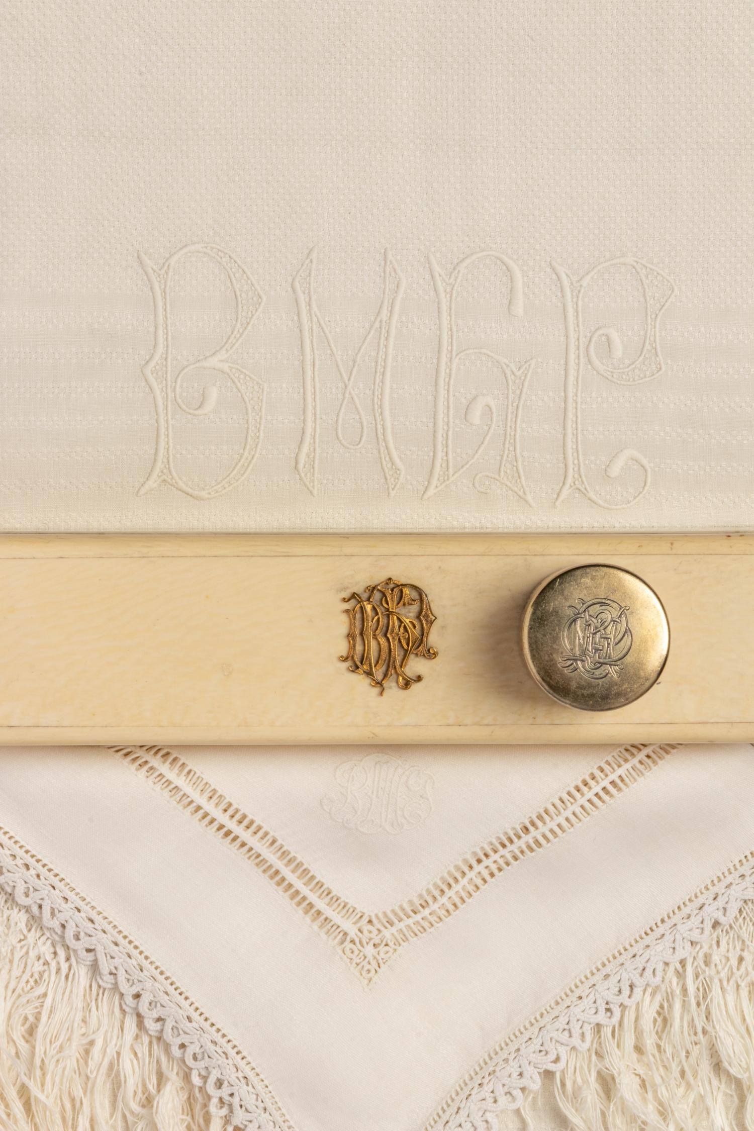 Bertha Palmer's Personal Items: Vanity Items and Fan, 1890-1910