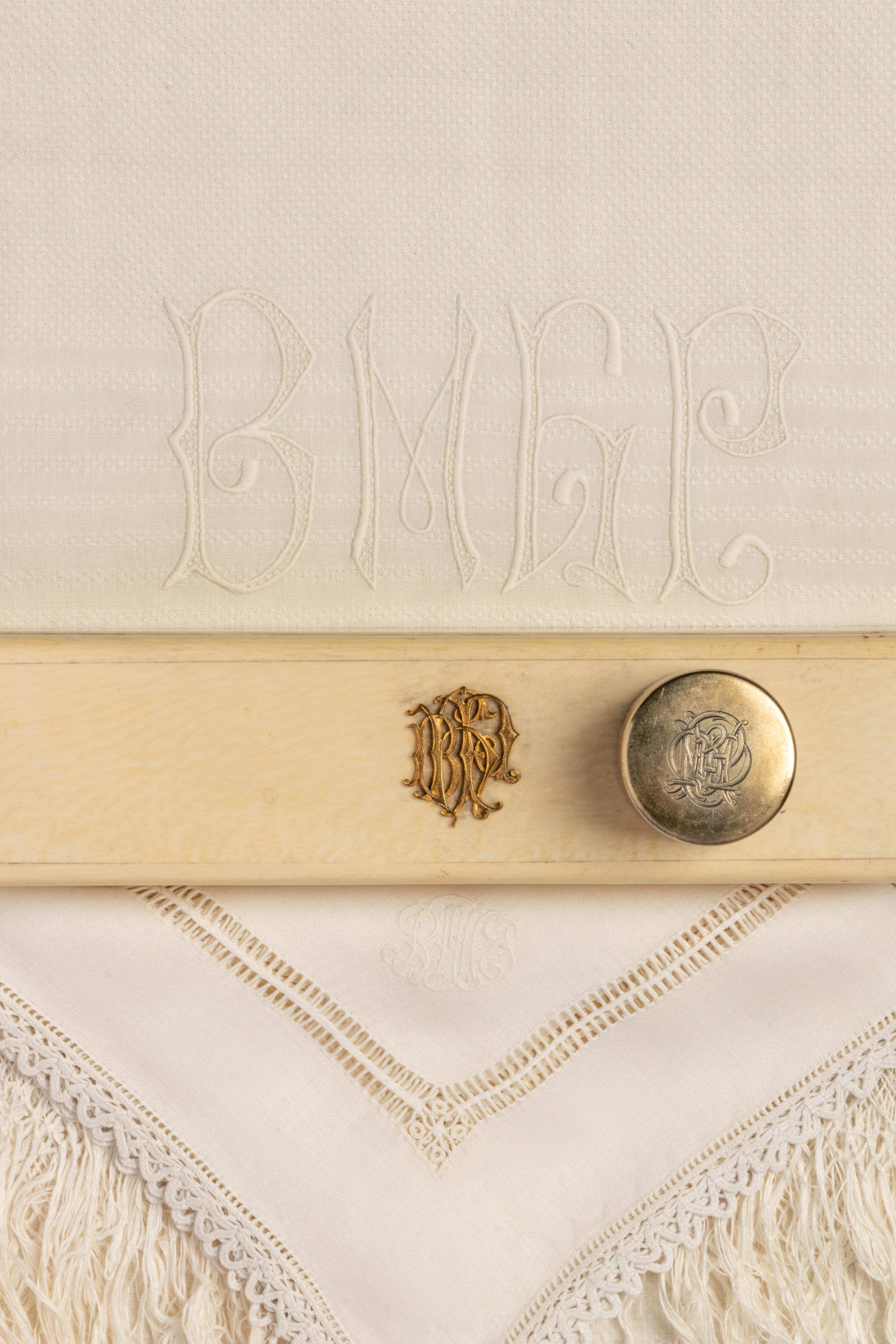Bertha Palmer's Personal Items: Vanity Items and Fan, 1890-1910