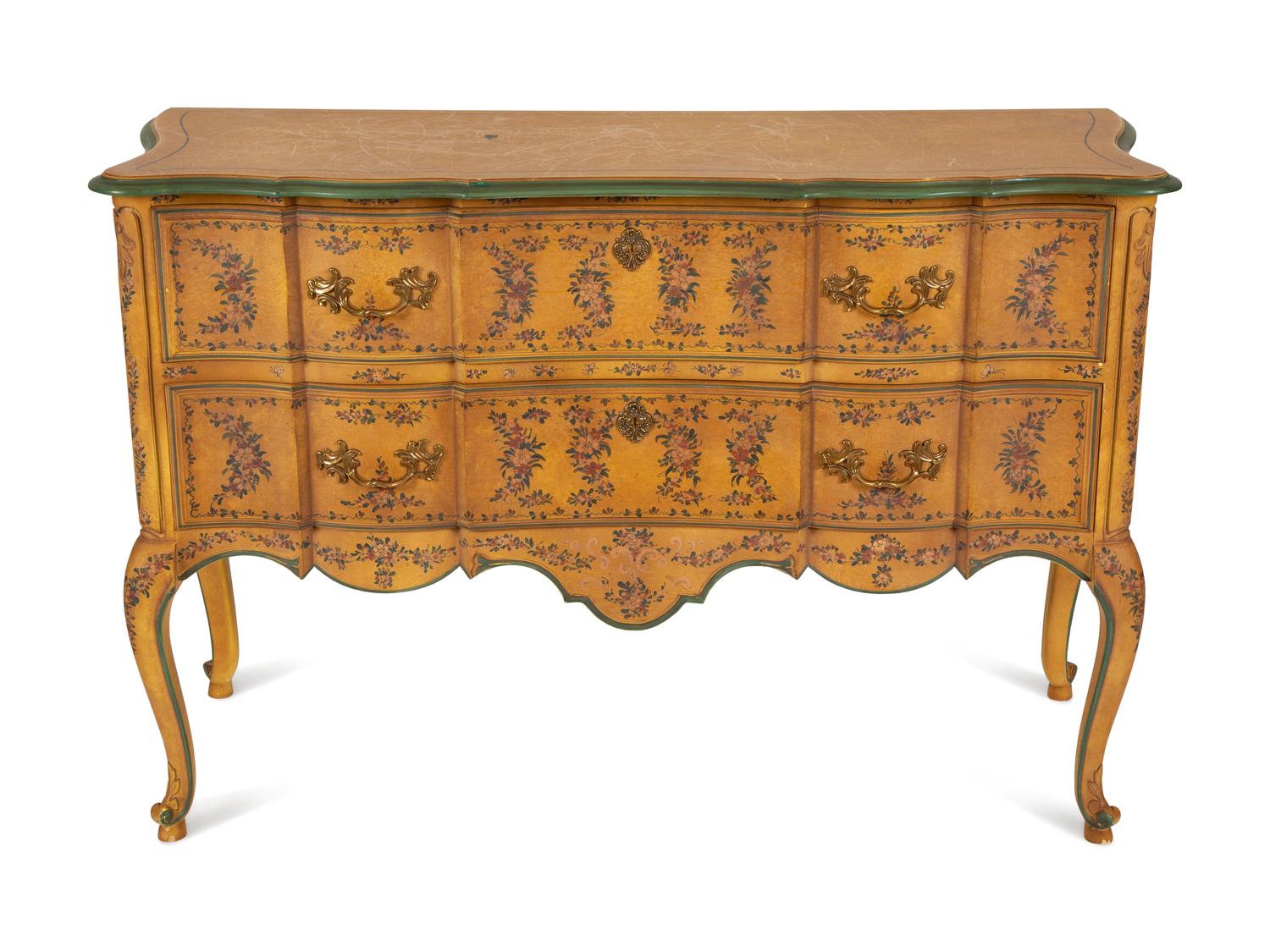 A Venetian Style Painted Commode
