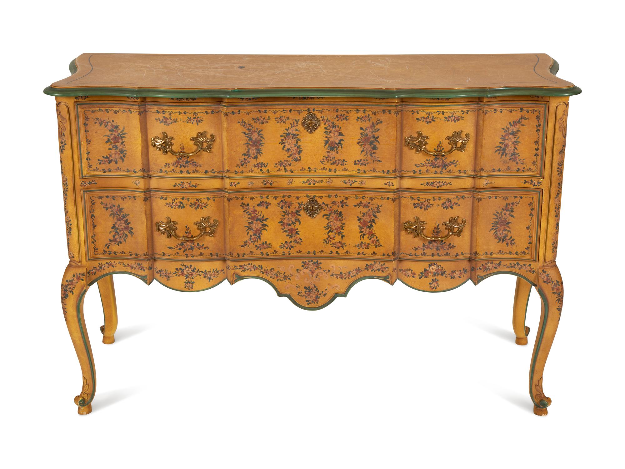 A Venetian Style Painted Commode