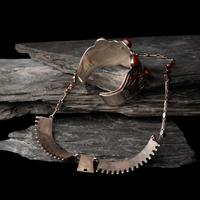 Michael Perry (Diné, b. 1972) — Sterling Silver and Coral Cuff Bracelet, PLUS