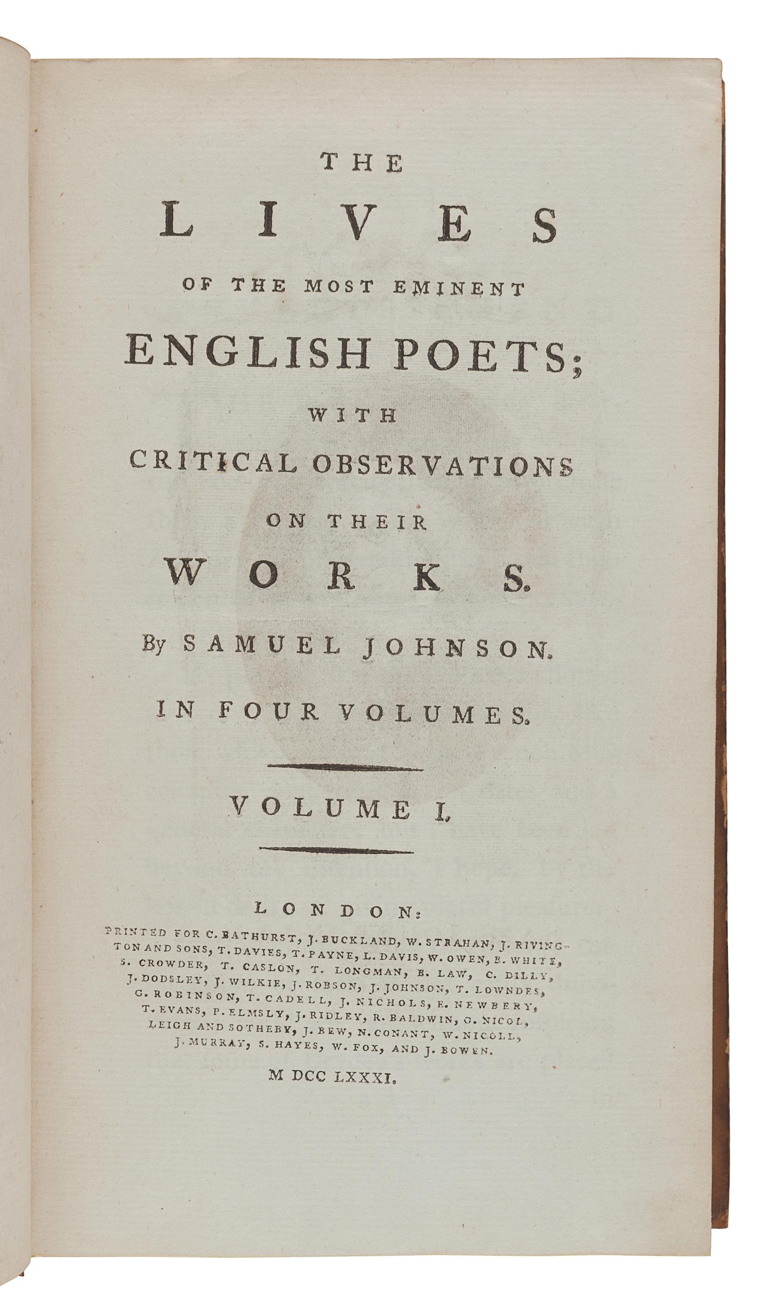 [ENGLISH LITERATURE & HISTORY]. A group of 6 works, comprising: