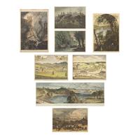 [Philadelphia] Group of 8 views and scenes of Philadelphia and Pennsylvania