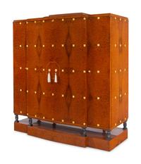 A Frank Pollaro Art Deco Style Rootwood Cabinet