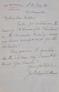 [Children's & Illustrated] Harris, Joel Chandler. Typed Manuscript of "Brother Rabbit, Brother Fox and Two Fat Pullets"