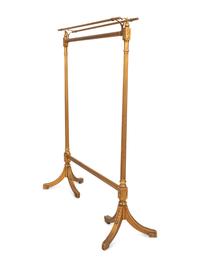 A Pair of Empire Style Giltwood and Gilt Metal Hanging Racks