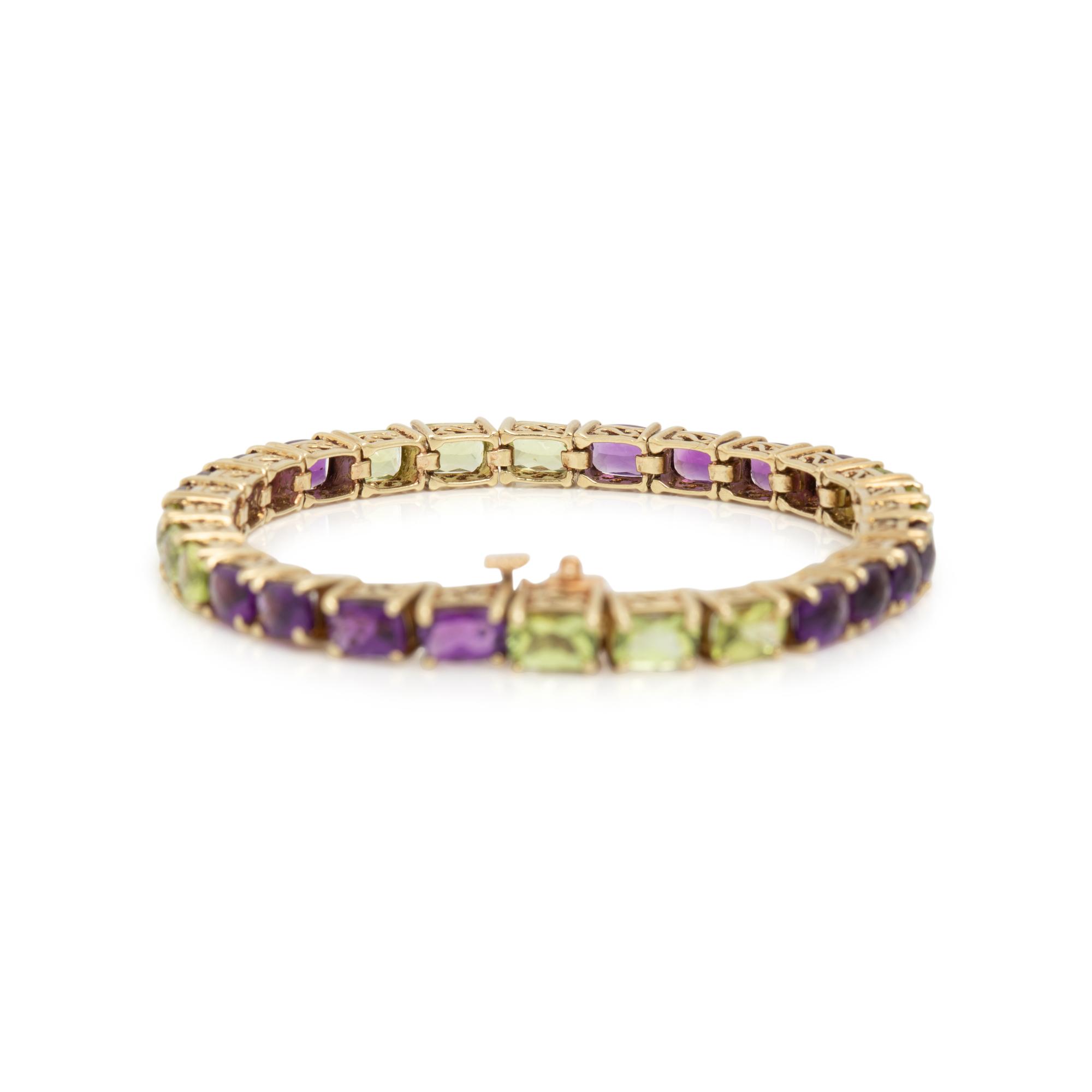 PERIDOT AND AMETHYST BRACELET