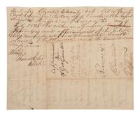 [ENSLAVEMENT & ABOLITION]. 2 Kentucky estate documents listing individual enslaved persons valued at zero dollars or "worthless." 1825, 1864.