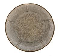 A Ge -Type Floriform Porcelain Brush Washer, Xi Diameter 6 1/4 inches. — QING DYNASTY