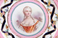 A Set of Twelve Sèvres Style Porcelain Plates Depicting Courtiers