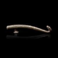 A Chinese Silver Inlaid Bronze Belt Hook, Warring States-Han Dynasty(476.BC-220.AD) 戰國-漢 (476.BC-220.AD) 銅嵌銀帶鉤