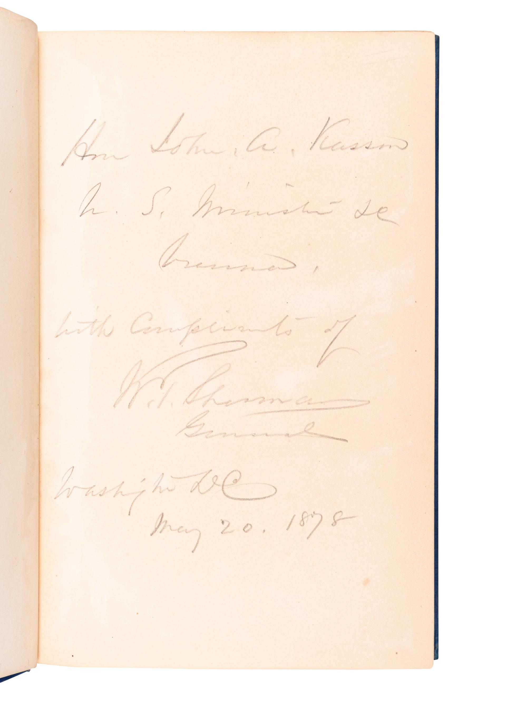 [SHERMAN, William Tecumseh (1820-1891)]. UPTON, Emory. The Armies of Asia and Europe: Embracing Official Reports on the Armies of Japan, China, India, Persia, Italy, Russia, Austria, Germany, France, and England . New York: D. Appleton and Company, 1878.