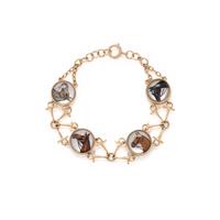 YELLOW GOLD AND ESSEX CRYSTAL HORSE BRACELET