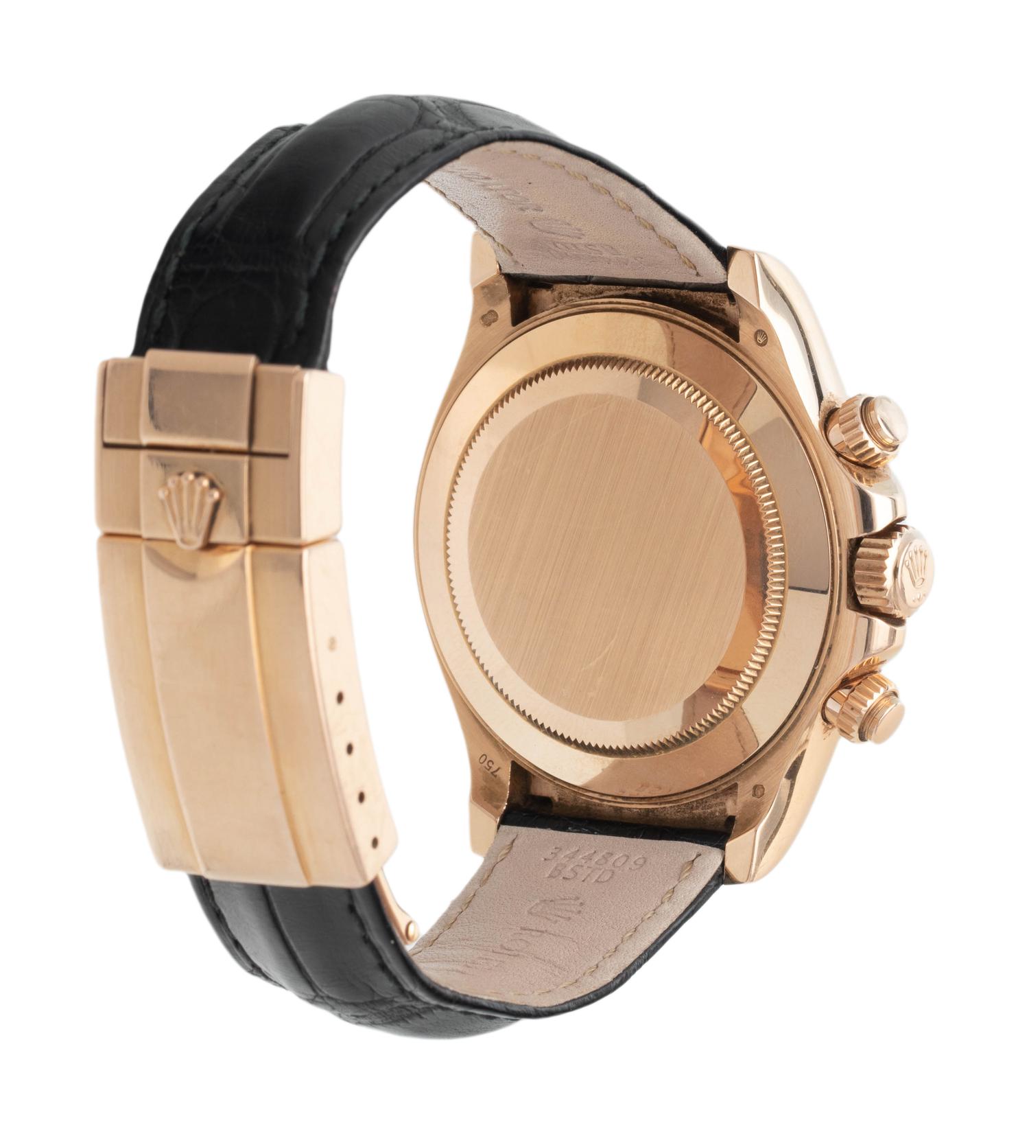 A FINE AND WELL-PRESERVED ROLEX, REF. 116515LN 18K PINK GOLD DAYTONA WRISTWATCH, CIRCA 2010