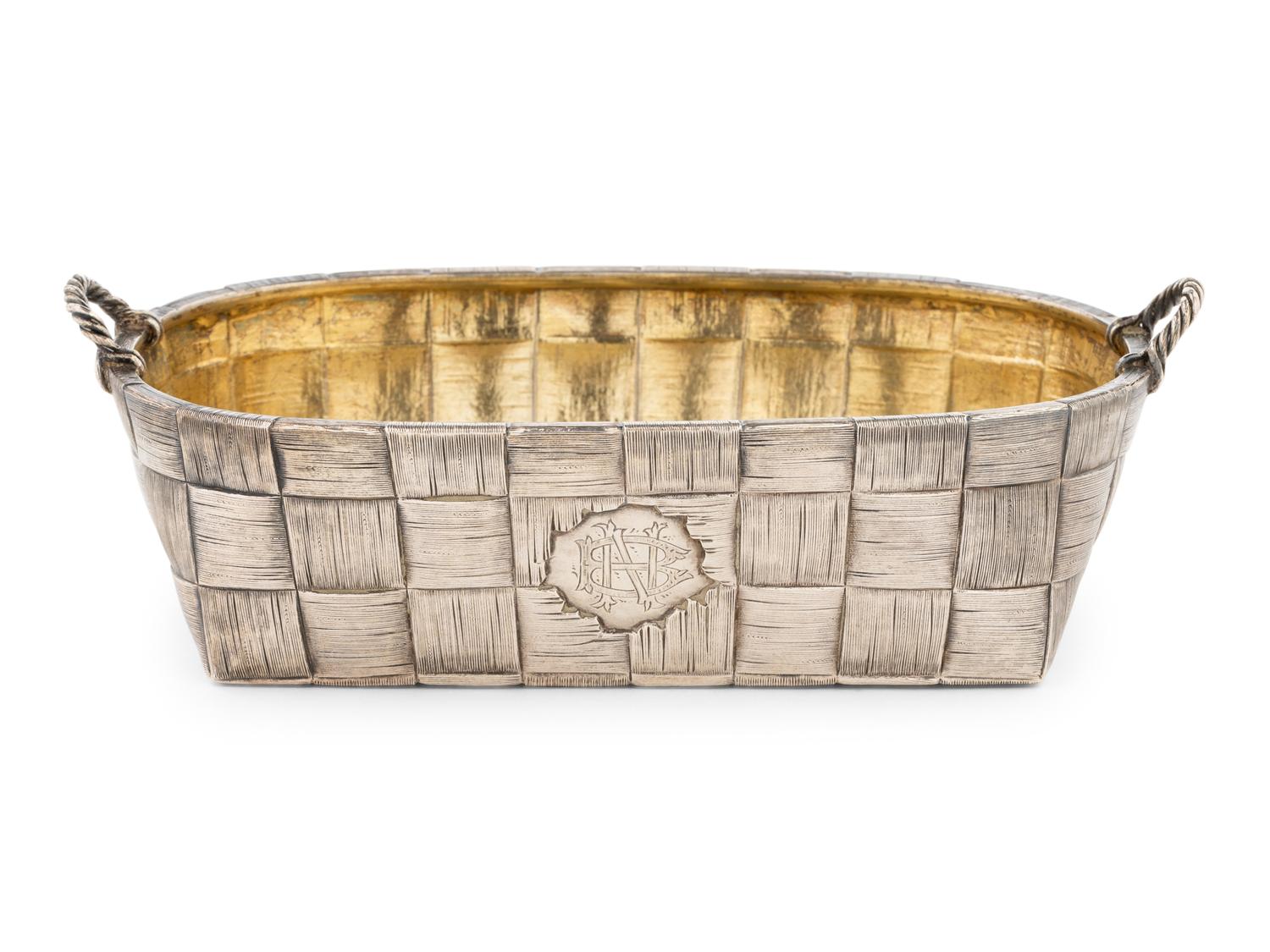 A Russian Silver Bread Basket