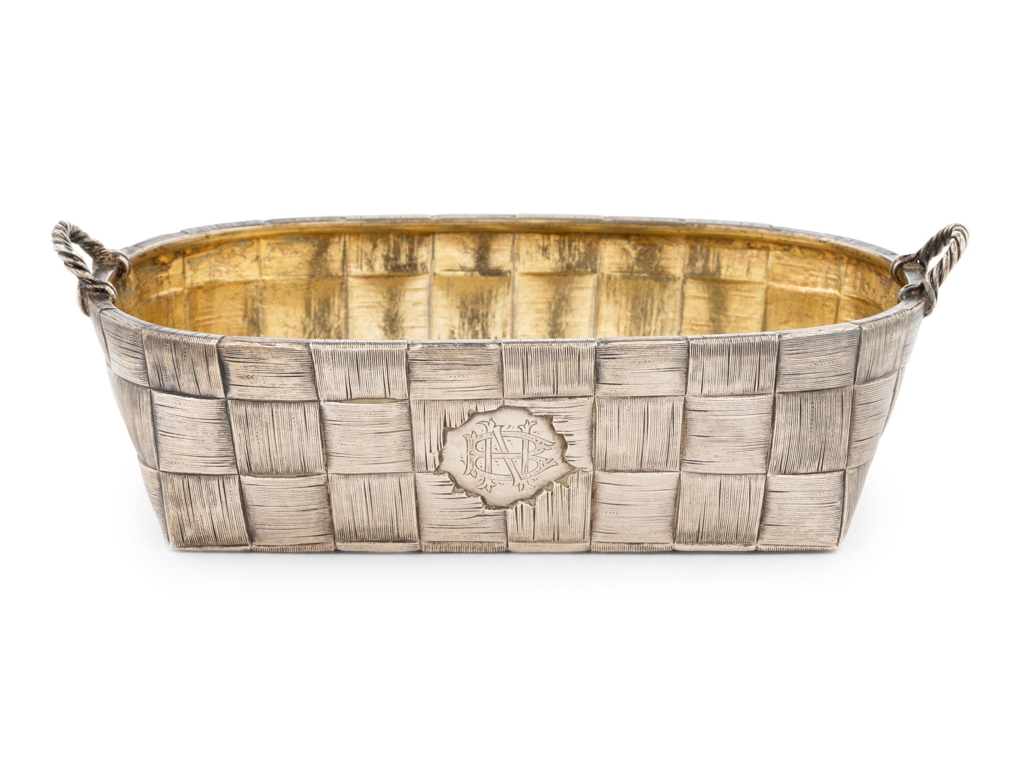 A Russian Silver Bread Basket