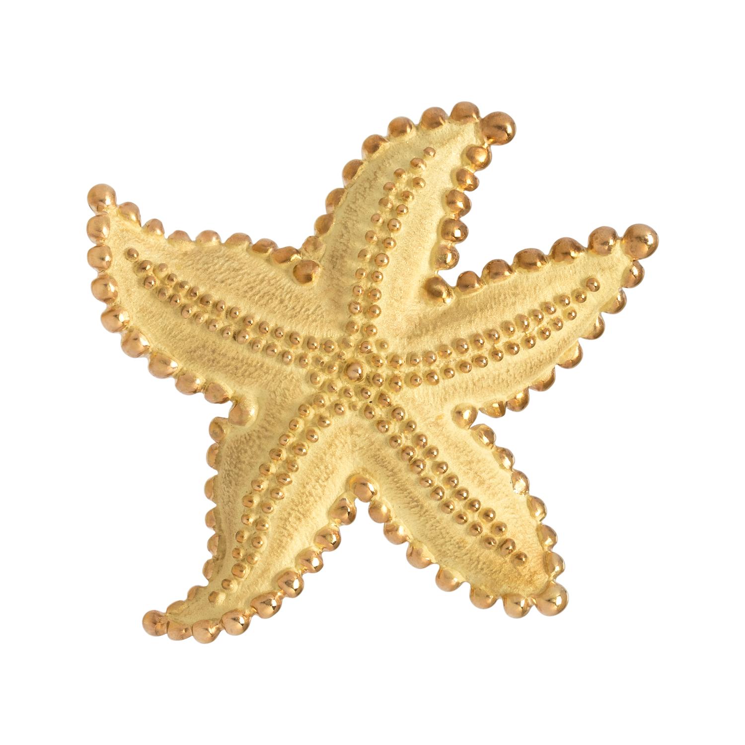 TIFFANY & CO., YELLOW GOLD STARFISH BROOCH