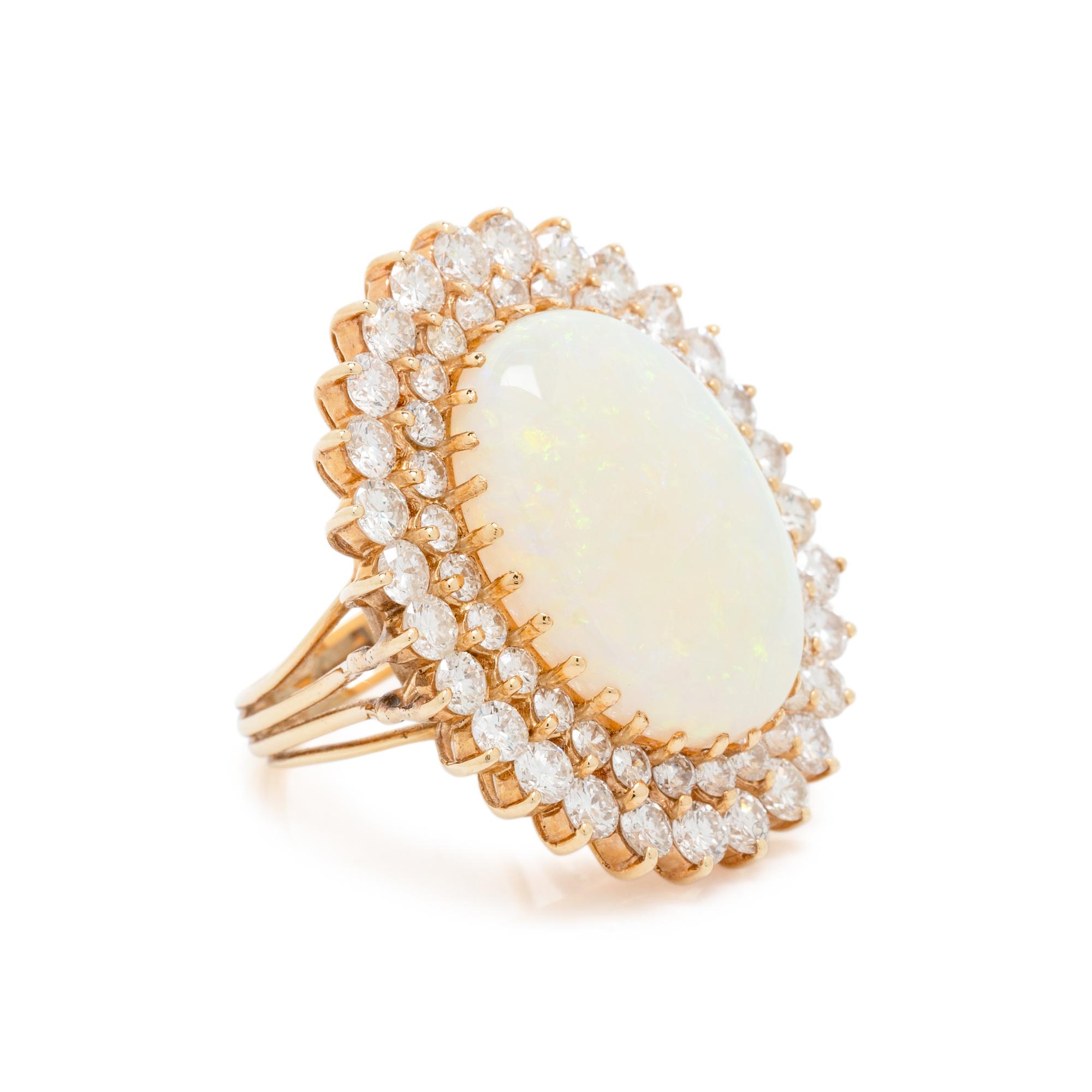 OPAL AND DIAMOND RING