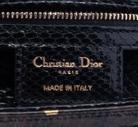 Christian Dior Gold and Black Python Small Lady Dior Bag, 2012