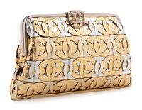 Chanel Die-Cut CC Metallic Leather Frame Clutch Bag, Spring 2008