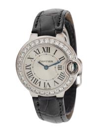CARTIER, REF. 3008 18K WHITE GOLD 'BALLON BLEU' WATCH