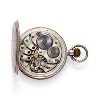 BRITISH, STERLING SILVER OPEN FACE POCKET WATCH