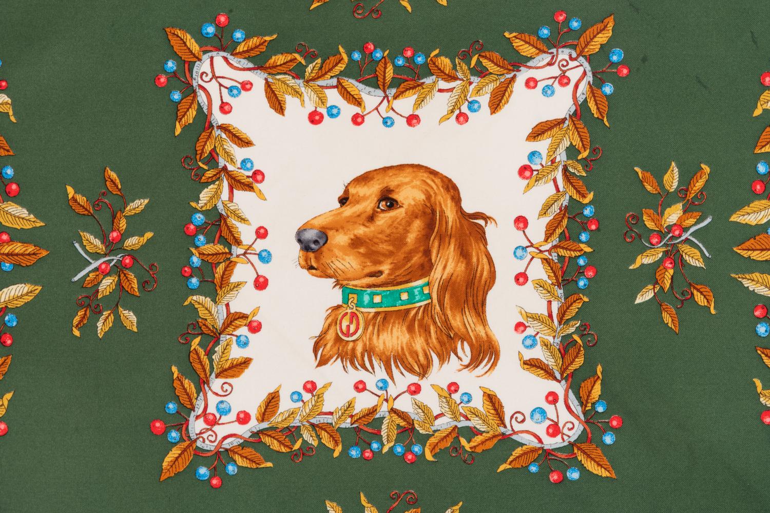 Four Designer Scarves: Two Hermès, Two Gucci