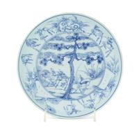 A Blue and White Porcelain Plate Diameter 8 inches. — KANGXI PERIOD (1662-1722)