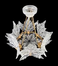 A Lalique Champs-Elysees Chandelier — 20TH CENTURY