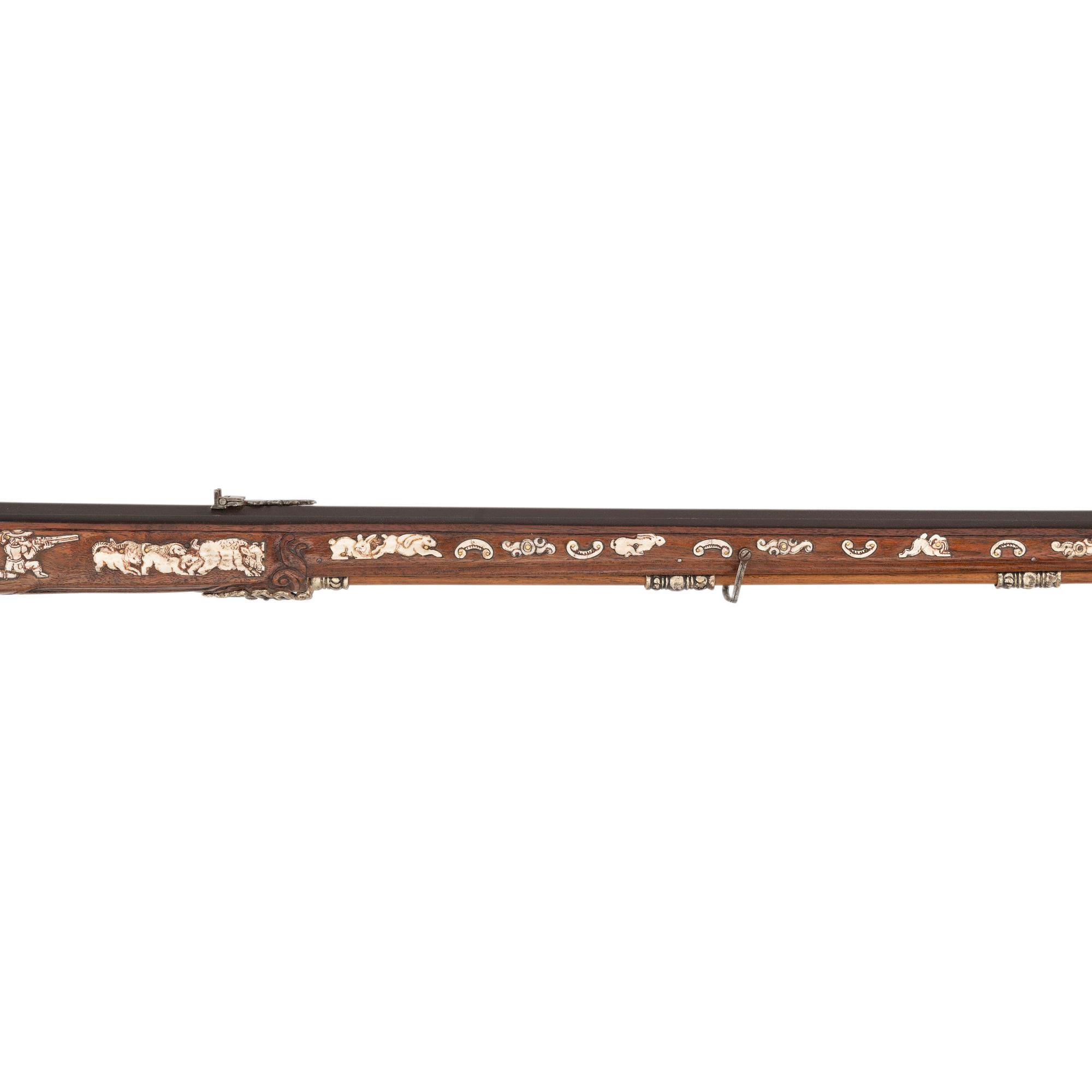 Contemporary Flintlock Jaeger Rifle by John B. Derrick (American, b.1936)