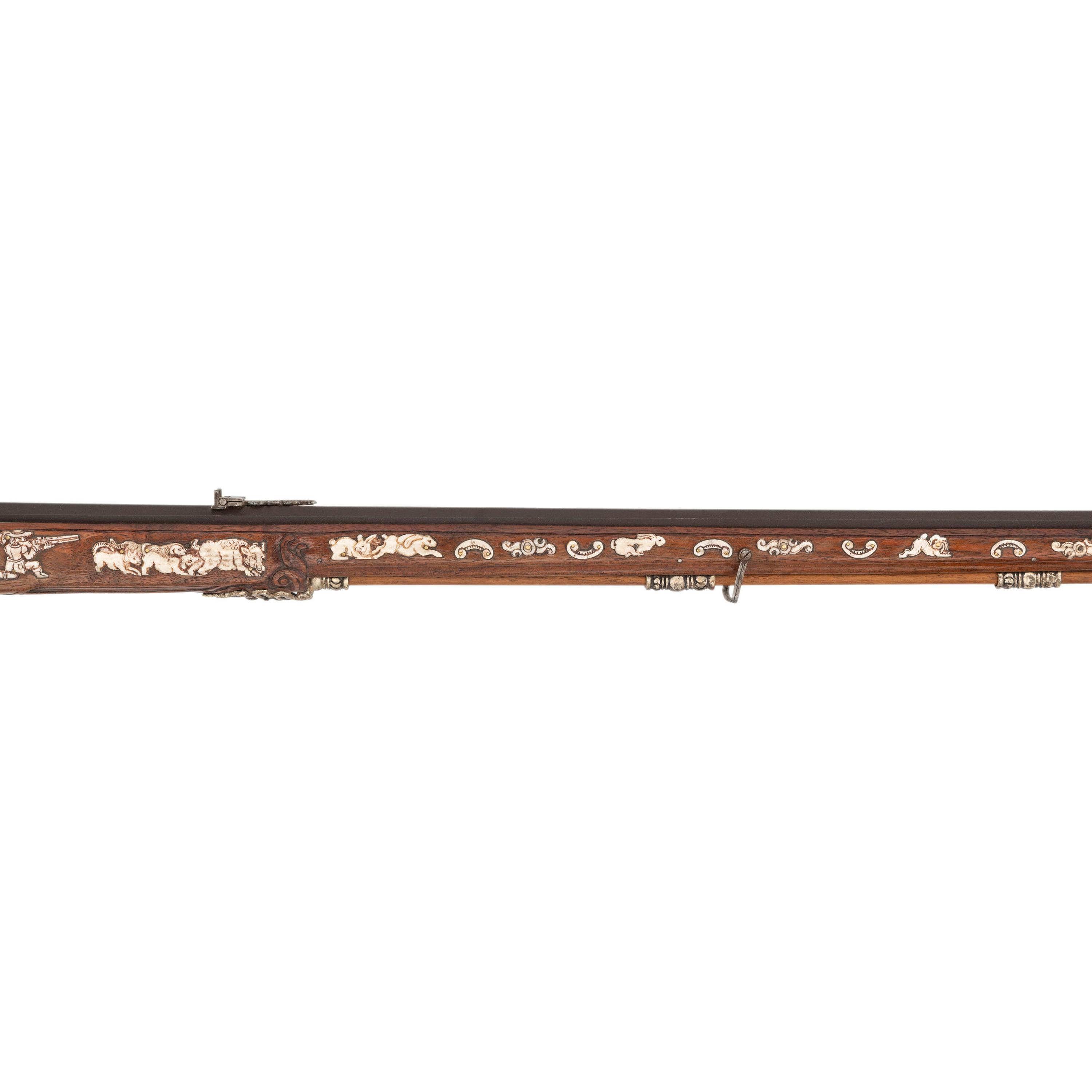 Contemporary Flintlock Jaeger Rifle by John B. Derrick (American, b.1936)
