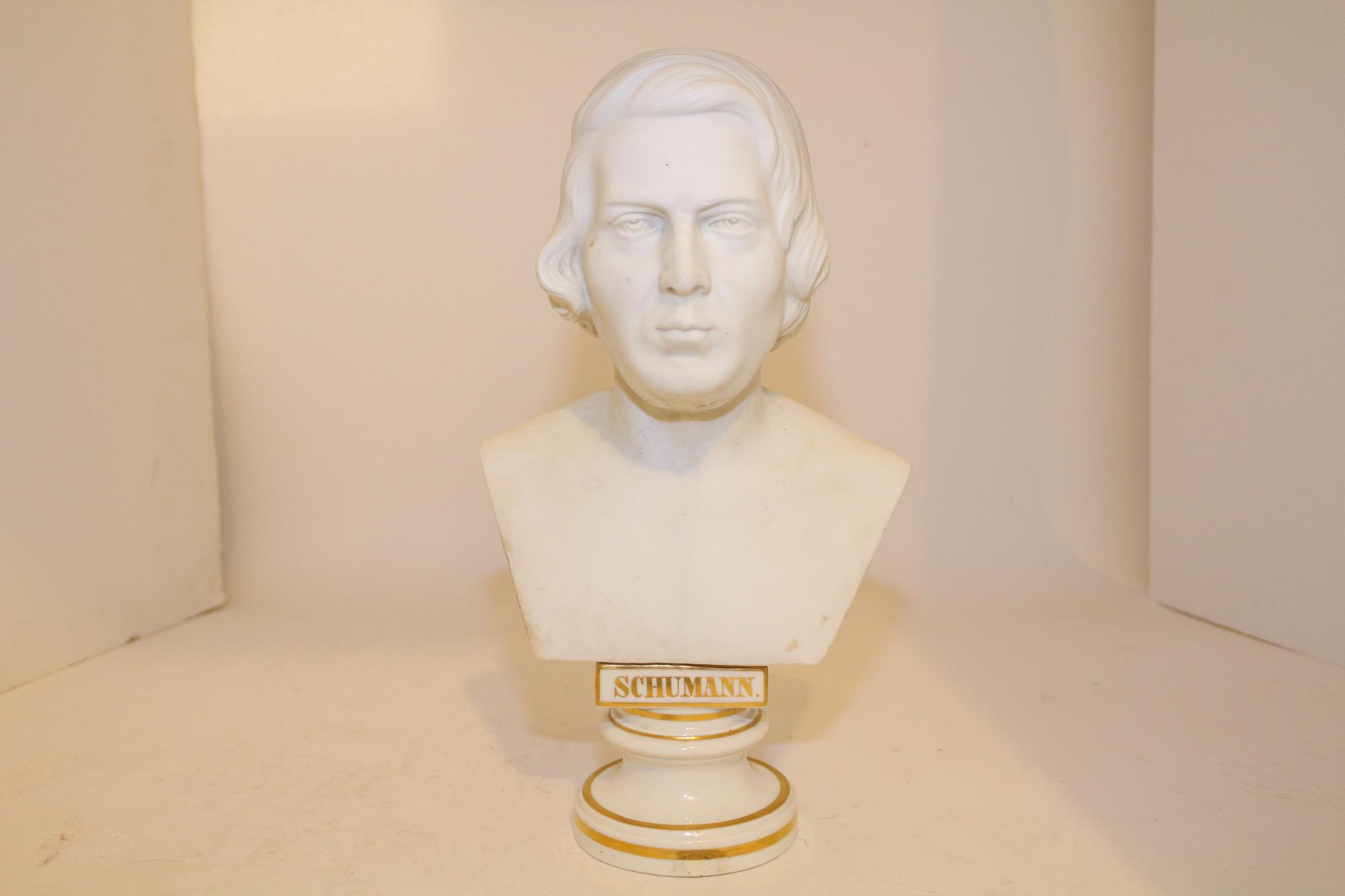 A Royal Vienna Bisque Porcelain Bust Height 15 inches.