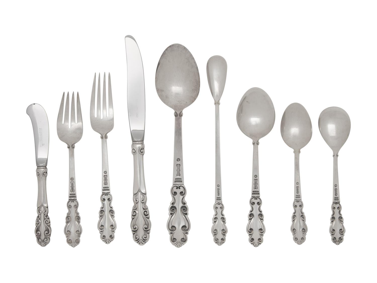 An American Silver Flatware Service